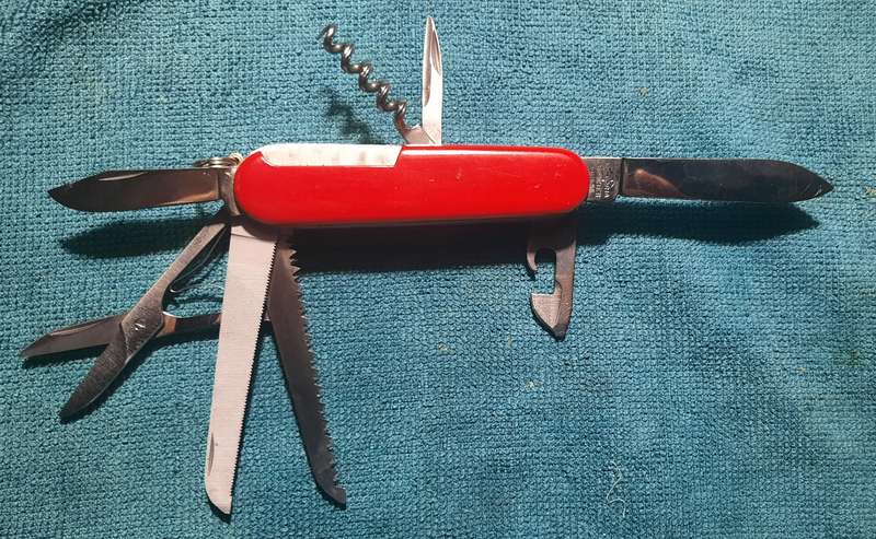 Victorinox - Swiss Army Knife Victoria 91 mm Name unknown Rare 5 grooved cork screw