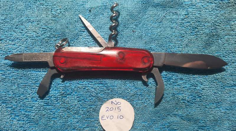 Swiss Army Knife .Wenger - Evo 10 Red translucent scales Discontiued