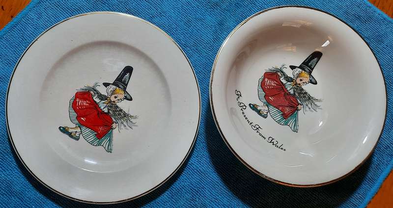 Set of two Welsh plates as per pictures Brownie Downing Ceramics 1965