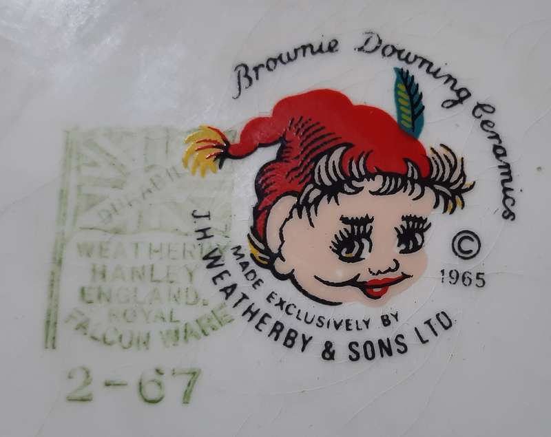 Set of two Welsh plates as per pictures Brownie Downing Ceramics 1965