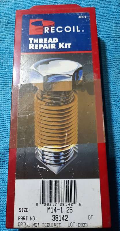 Thread repair kit M14-1.25 part number 38142 Type recoil made in Australia