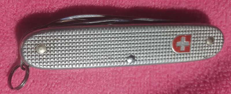 Swiss Army Knife Victorinox Soldier Alox Silver 93mm stamped 95 on Blade