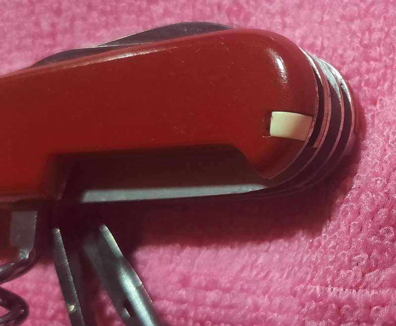 Victorinox Swiss Army Knife -   (Climber ) Traveler  Red Scales no keyring early 1980 s grooved