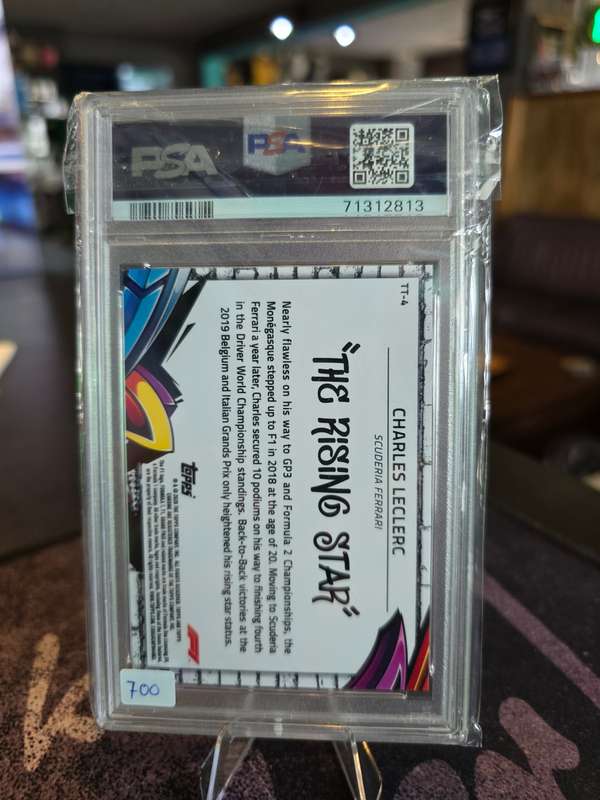 2020 Topps Chrome F1 Charles Leclerc Track Tags PSA Mint 9
