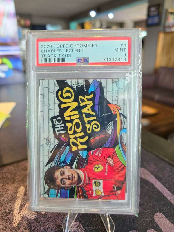 2020 Topps Chrome F1 Charles Leclerc Track Tags PSA Mint 9