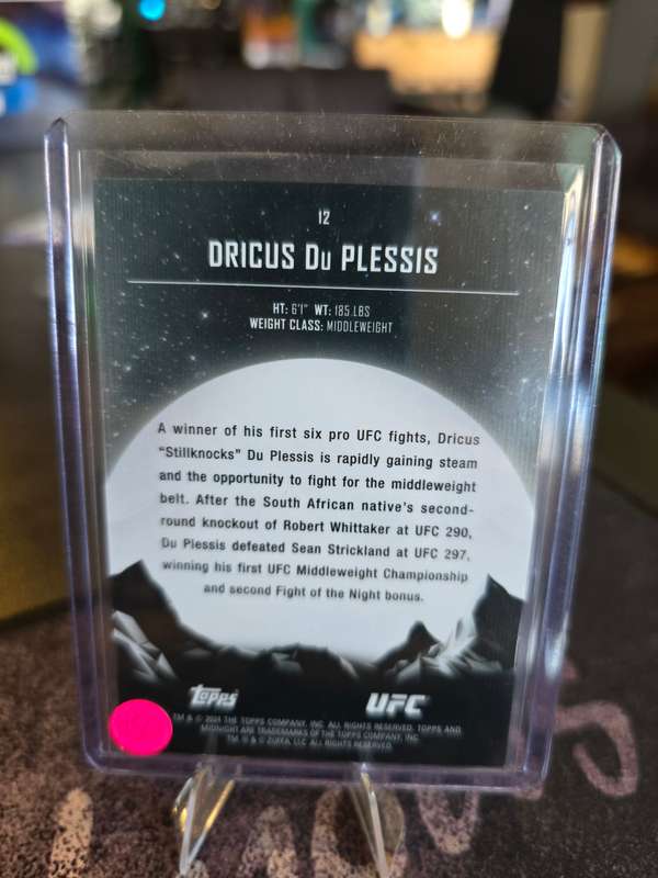 2024 Topps UFC Midnight - 68/99 - Dricus Du Plessis