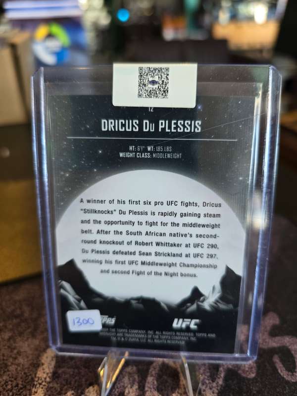 2024 Topps UFC Midnight - 70/75 - Dricus Du Plessis