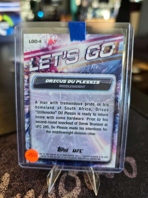 2024 Topps Chrome UFC Dricus Du Plessis - Lets Go - Case Hit