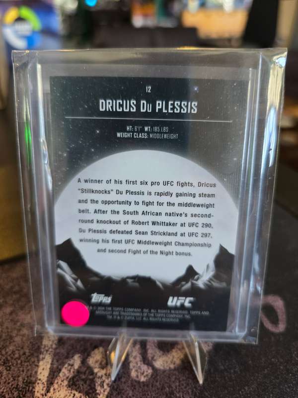 2024 Topps UFC Midnight - Dricus Du Plessis - Moonbeam - Short Print