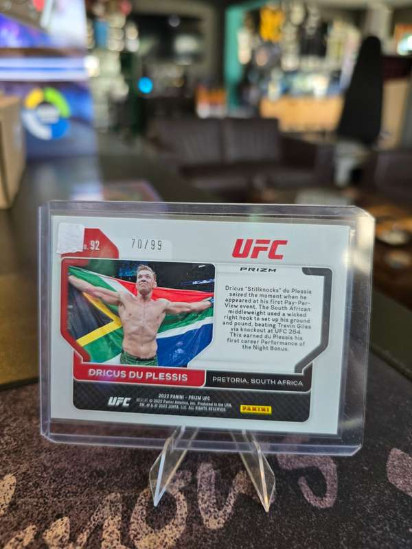 2022 Panini Prizm UFC - Orange 70/99 - Dricus Du Plessis RC (Rookie Card)