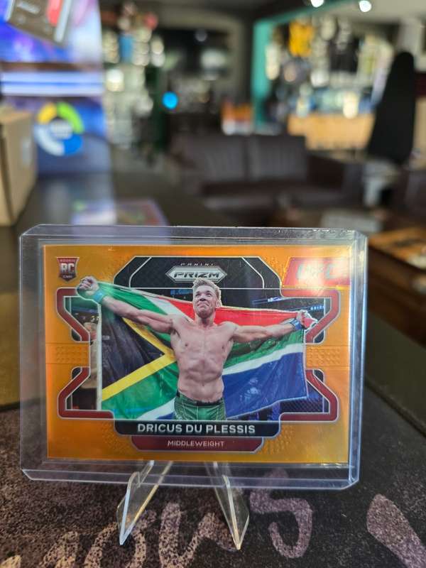 2022 Panini Prizm UFC - Orange 70/99 - Dricus Du Plessis RC (Rookie Card)