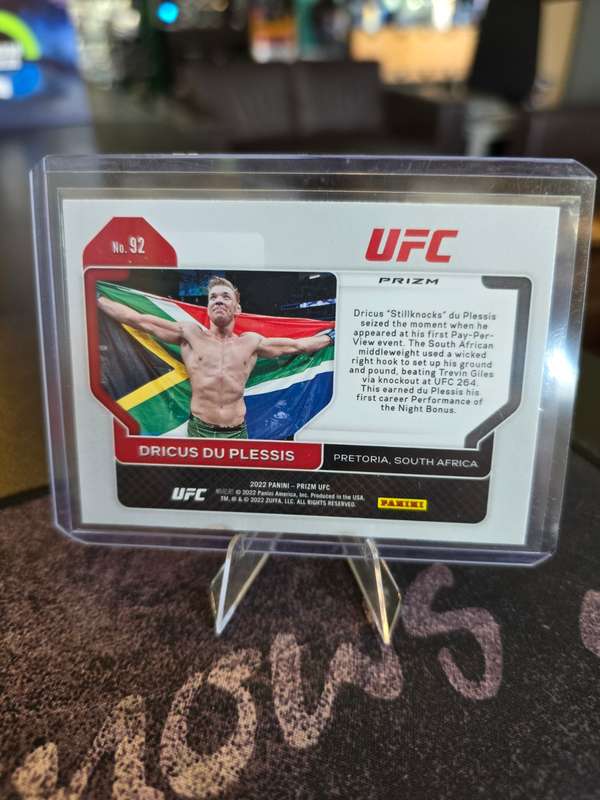2022 Panini Prizm UFC - Ruby Wave - Dricus Du Plessis RC (Rookie Card)
