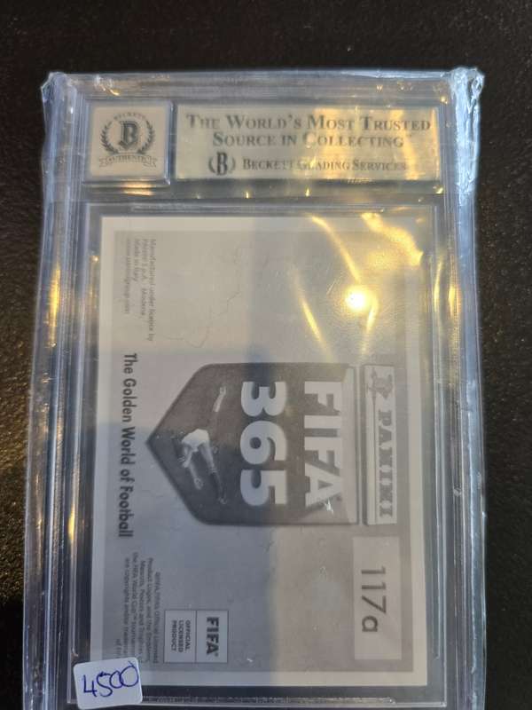 2021 Panini Fifa 365 Sticker #117 Fati/Griezman - Beckett Witnessed on Sticker Signed - Backett 10