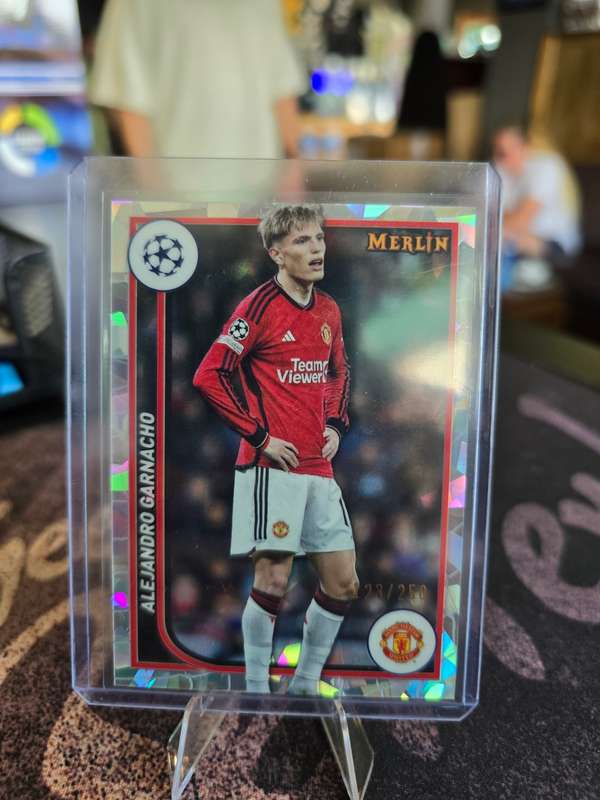 2024 Topps Merlin UCC - Alejandro Garnacho - Manchester United - Silver Atomic 123/250