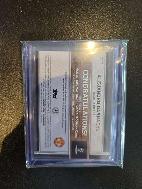Alejandro Garnacho - 23/24 Topps Museum Momentous Material Jumbo Auto 18/25 Manchester United