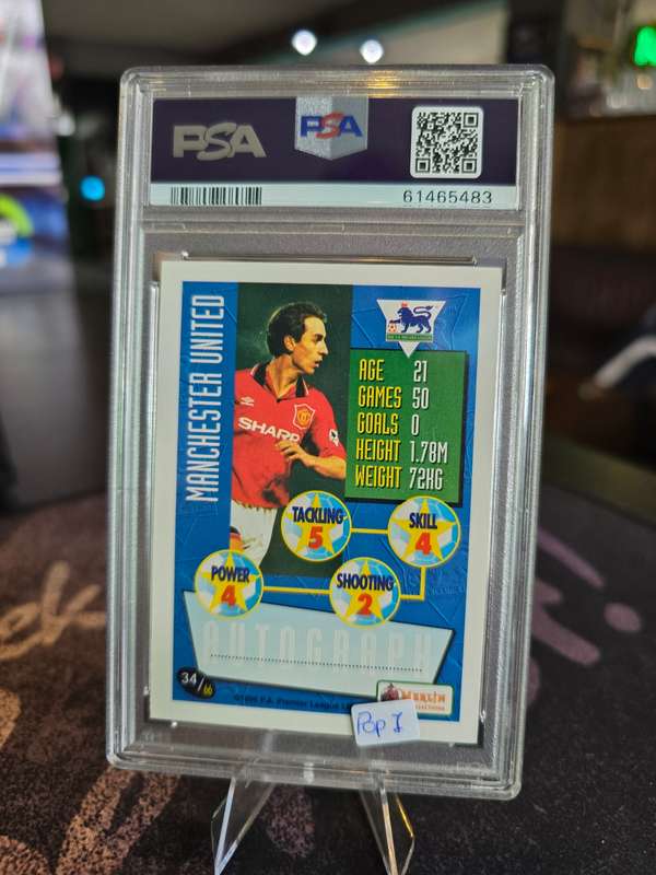 1996 Merlin's Premier League Gary Neville PSA NM 7 (POP 1) Manchester United