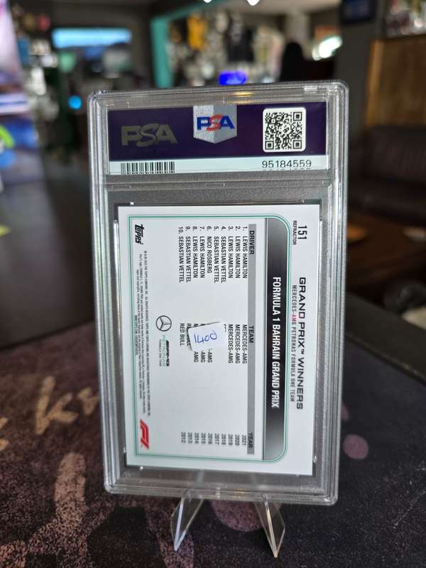 2022 Topps Chrome Lewis Hamilton Refractor PSA GEM MT 10