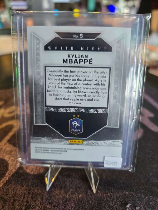 2023-24 Panini Obsidian White Night Case Hit Kylian Mbappe France