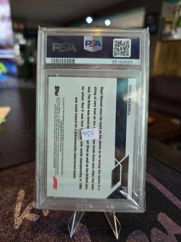 2023 Sapphire Edition F1 Nigel Mansell 31/50 Gold PSA Mint 9