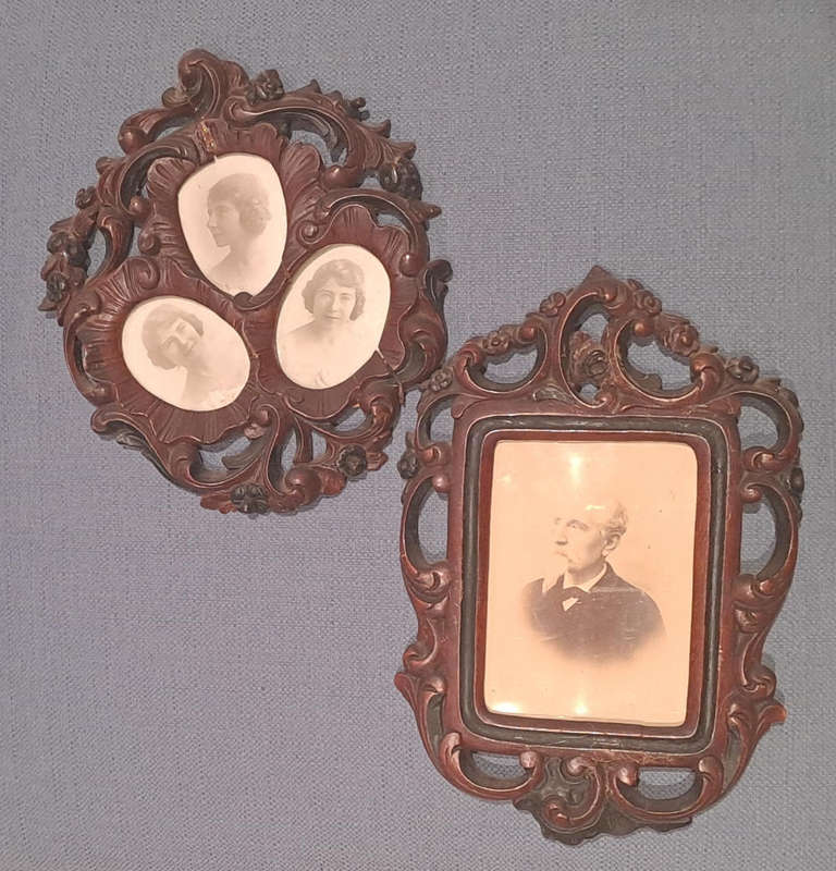 2 Victorian Carved Wood Frames