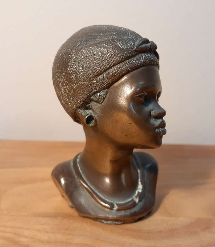 SA Artist Casper Darare (1952 - 2001) Bronze Overlay Sculpture