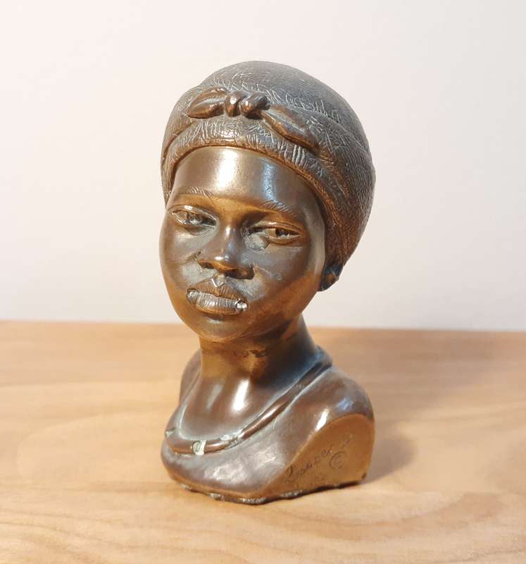 SA Artist Casper Darare (1952 - 2001) Bronze Overlay Sculpture