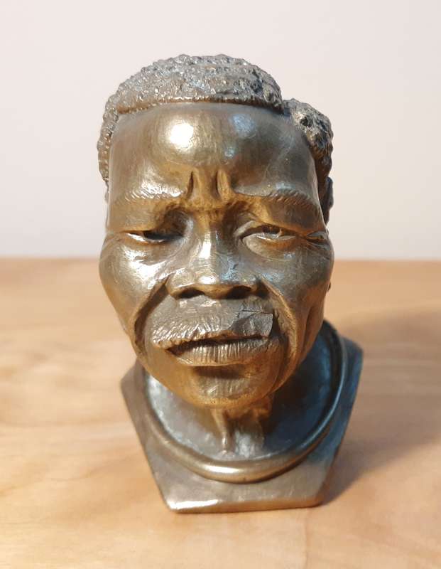 Investment Art - Casper Darare (1952 - 2001) Bronze Overlay Sculpture - Zulu Male, No.10