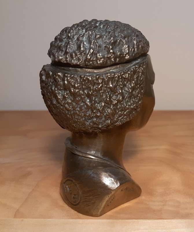 Investment Art by Casper Darare (1952 - 2001) Bronze Overlay Sculpture - The Chief, No.6
