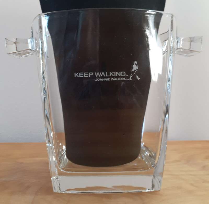 Johnny Walker - Scotch Whiskey Glass Ice Bucket - Keep Walking