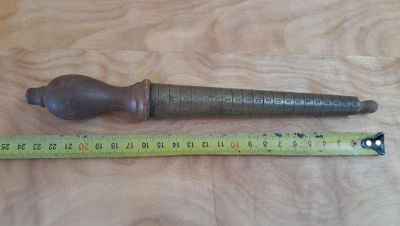 Antique Brass & Wood French Ring Mandrel