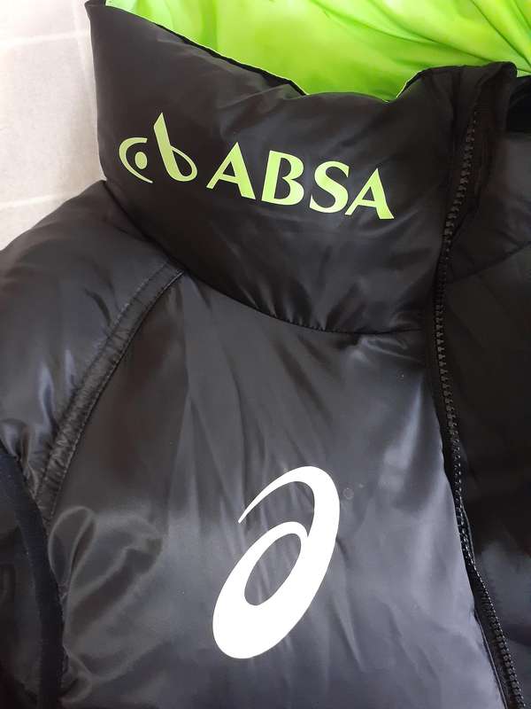 Official (ABSA Asics) Springbok Sevens Rugby DOWN Puffer Jacket (As New)