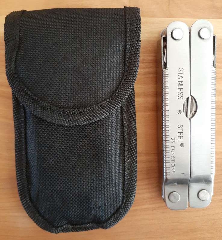 Multi-function Knife & Pliers Tool, (25-Function) with Belt-Pouch
