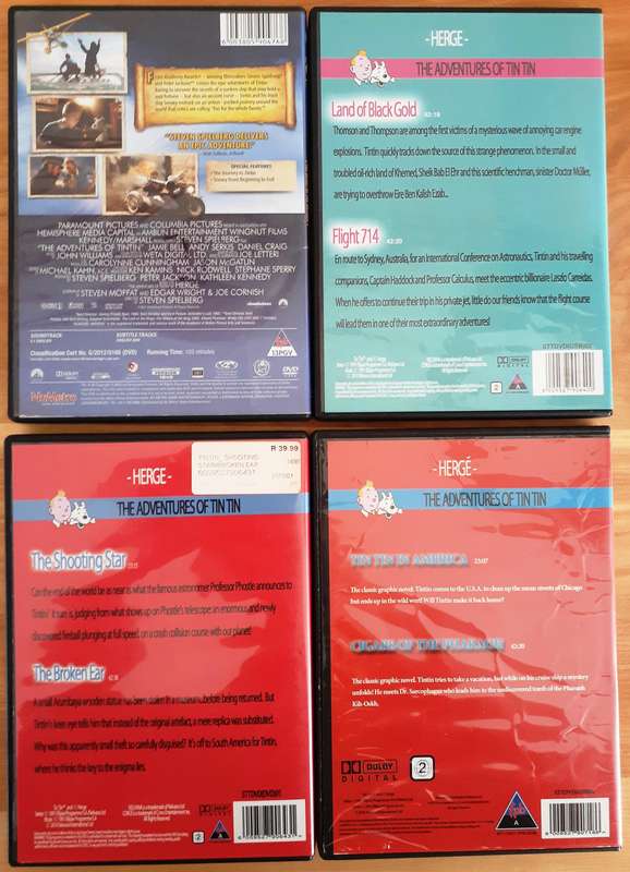 TINTIN, The Adventures Of (The Film + 6 TinTin Movies)