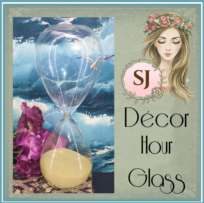 Elegant Clear Glass Hourglass Decor Piece