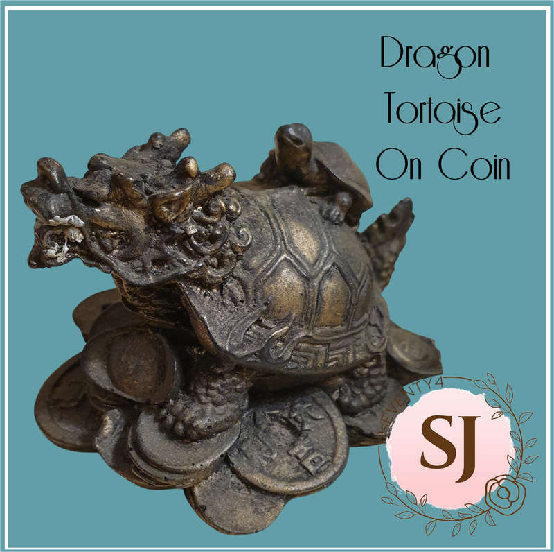 Dragon Tortoise On Coin | Made from resin |