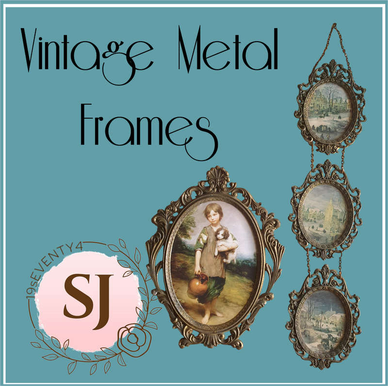 vintage ornate brass metal Frames | Italy |
