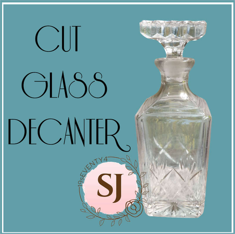 CUT GLASS DECANTER
