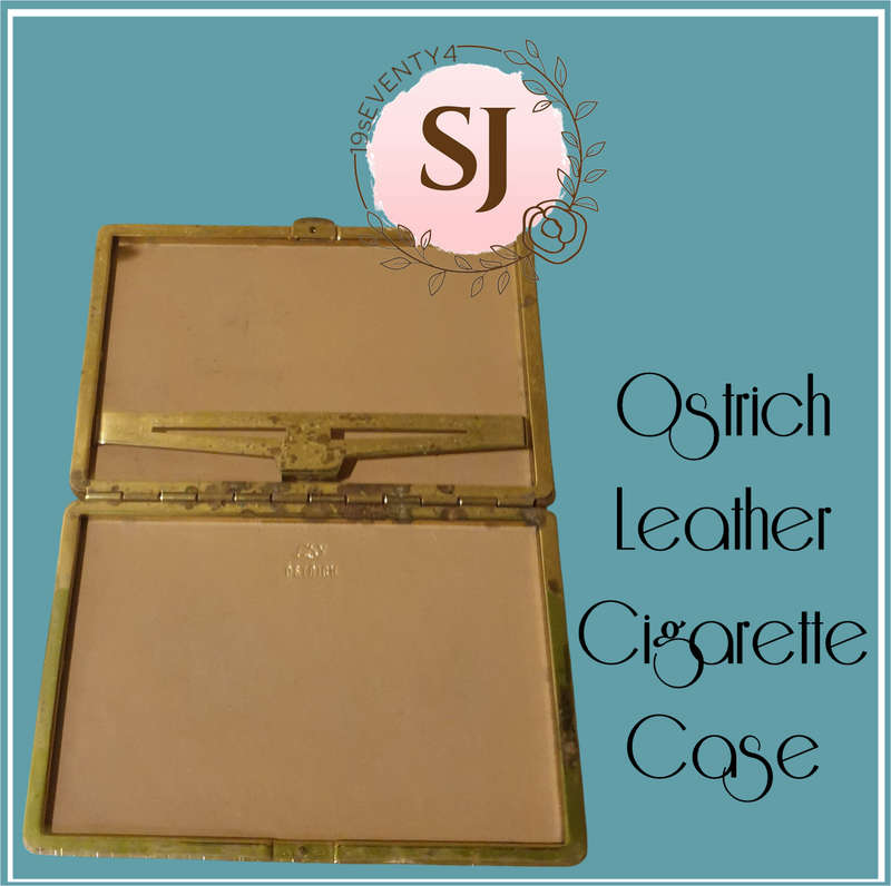 Ostrich Leather Cigarette Case | vintage |