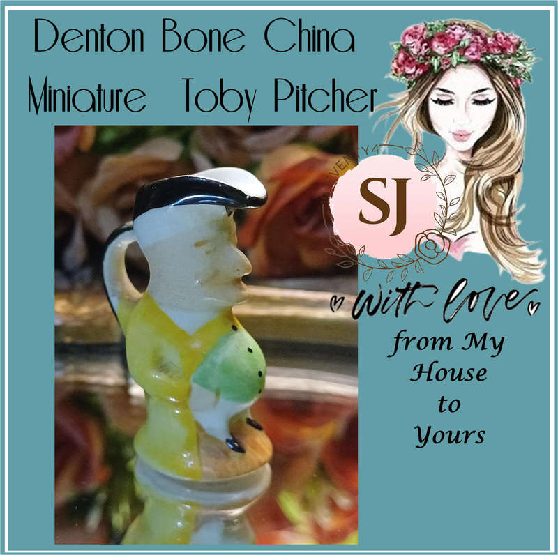 Vintage Denton Bone China Toby Pitcher  Miniature