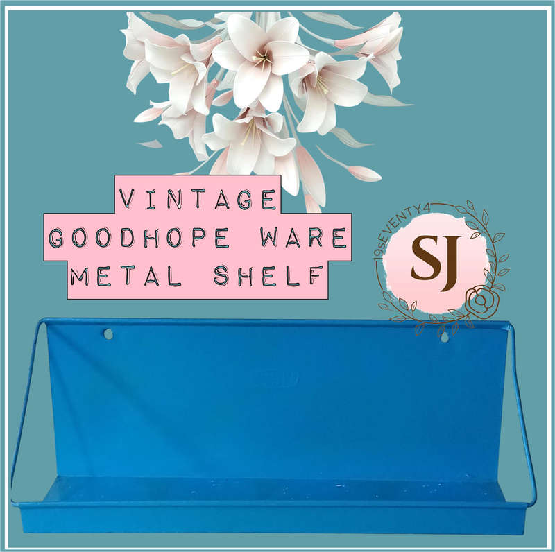 Vintage GoodHope Ware Blue Metal Kitchen Shelf