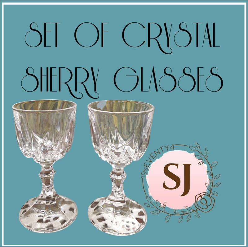 SET OF CRYSTAL SHERRY GLASSES | ITALIAN |