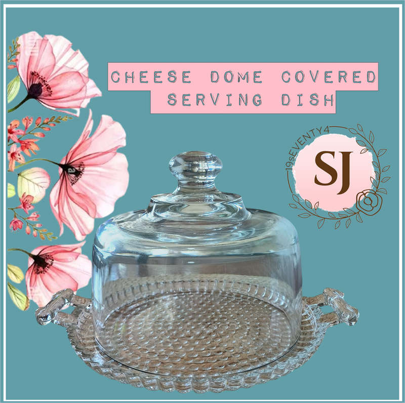 GLASS CHEESE PLATE WITH DOME