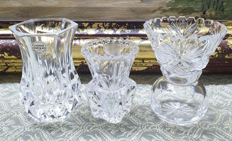 CRYSTAL VASES AND NAPKIN HOLDERS | JOB LOT UP FOR GRABS |