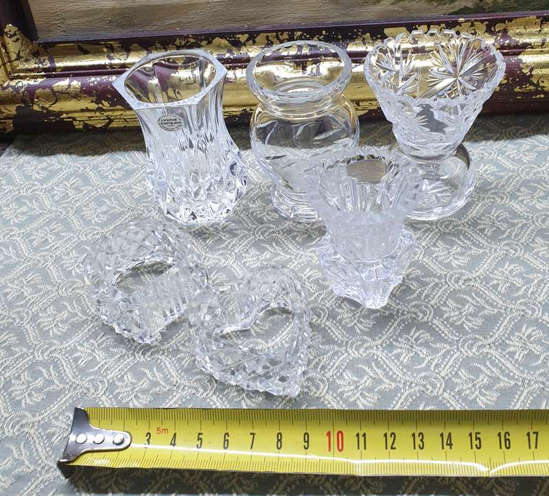 CRYSTAL VASES AND NAPKIN HOLDERS | JOB LOT UP FOR GRABS |