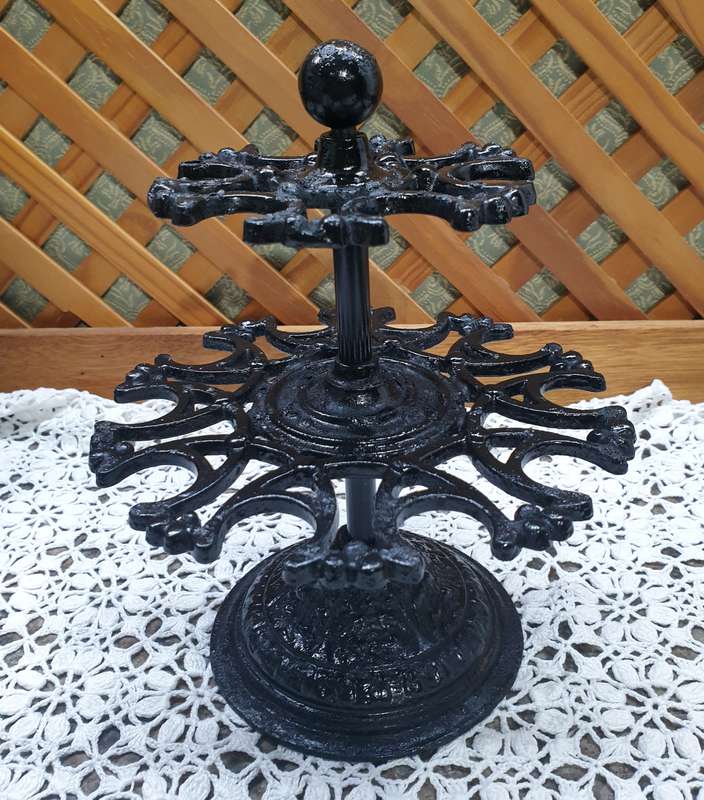 Victorian Cast Iron  Desk Stamp Carousel c1880-1900. Retro Desk Storage Carousel. Antique Desk