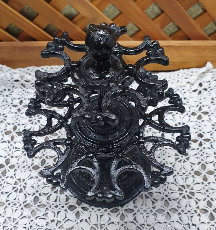Victorian Cast Iron  Desk Stamp Carousel c1880-1900. Retro Desk Storage Carousel. Antique Desk