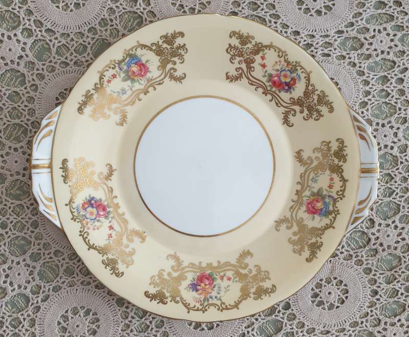 VINTAGE CAKE PLATE | Aynsley England Signed  | 1960s |