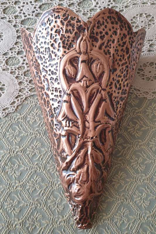 Vintage Copper Wall Flower Holder