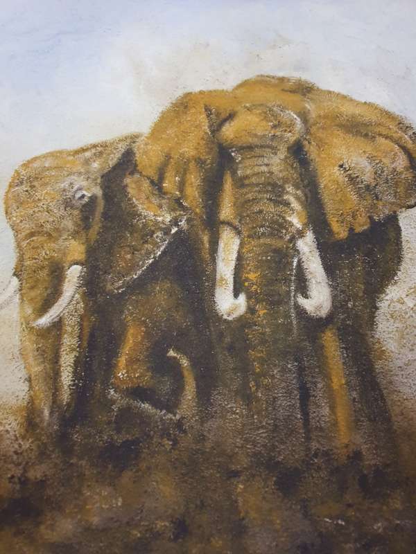 Yvonne Janvier -Elephant- Original signed print A1 size