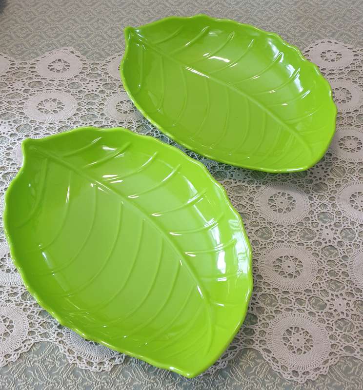 Set of Bright Green Snack Bowls